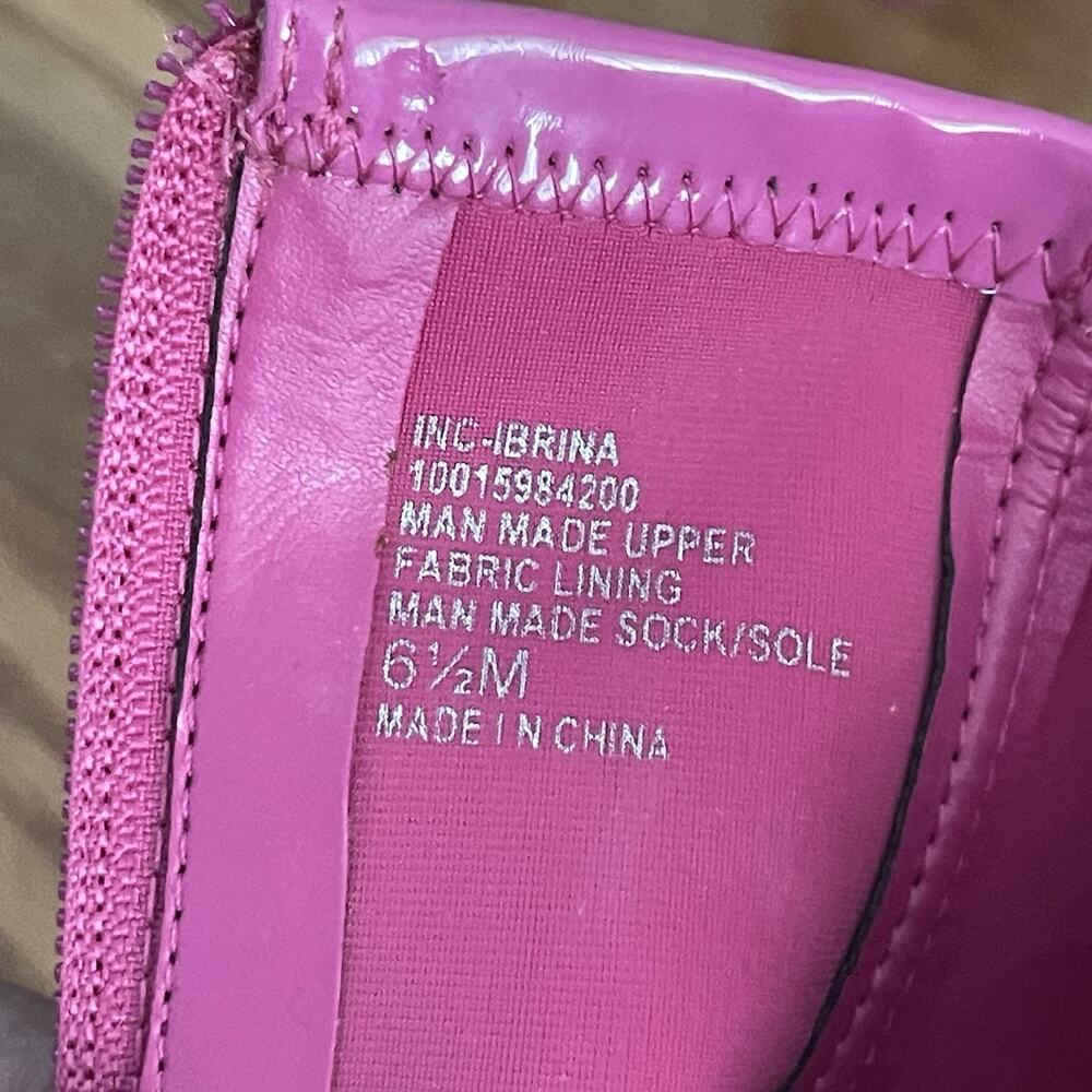 INC International Concepts Ibrina Stretch Booties Hot Pink Womens 6.5 Medium - Picture 6 of 8